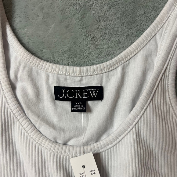 J.Crew Women’s White Vintage Rib Shelf-Bra Tank Top, NWT, Size XXS - Picture 6 of 8